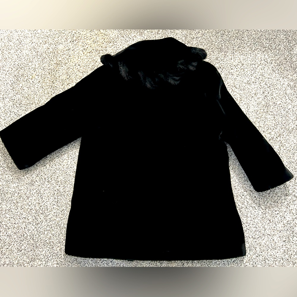 Vintage Comme Du Vrai Faux Fur Coat Size: 8 - Picture 2 of 13